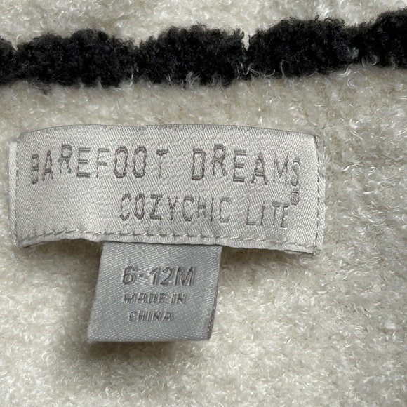 Barefoot Dreams CozyChic Lite Sleeveless Onesie Carbon/Pearl 6-12M - Picture 3 of 8